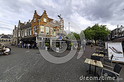 Zaandam center city street view Editorial Stock Photo