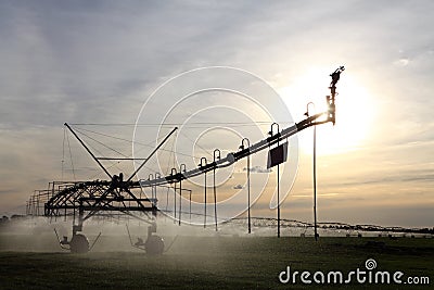 Center-pivot irrigation Stock Photo