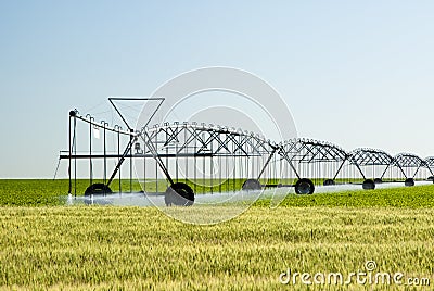 Center pivot irrigation system Stock Photo