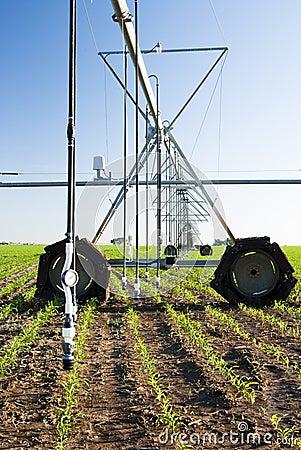 Center pivot irrigation system Stock Photo