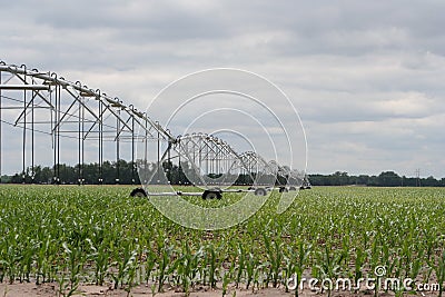 Center pivot irrigation well Stock Photo