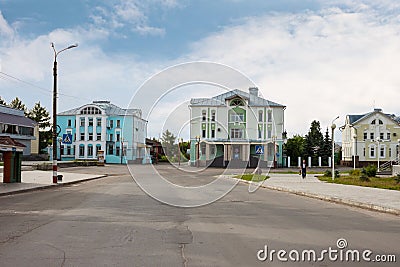 The center of the provincial city of Balakhna. Russia Editorial Stock Photo