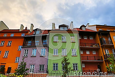 Center of Warsaw Stock Photo