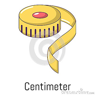 Centimeter icon, cartoon style Vector Illustration