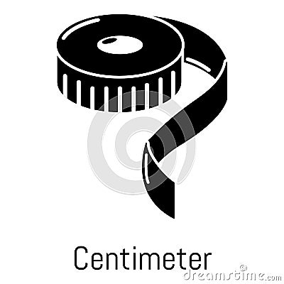 Centimeter icon, simple black style Vector Illustration