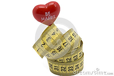 Centimeters of heart Stock Photo