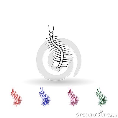 Centipede multi color icon. Simple thin line, outline of insect icons for ui and ux, website or mobile application Stock Photo