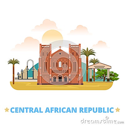 Central African Republic design template Flat cart Vector Illustration