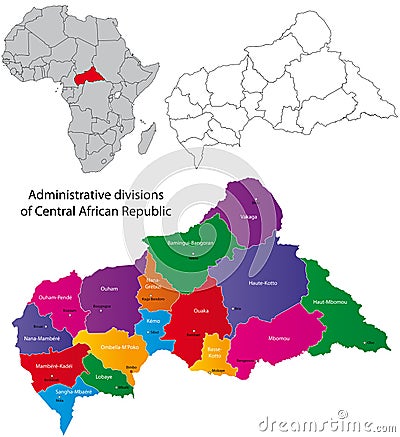 Central African Republic map Stock Photo