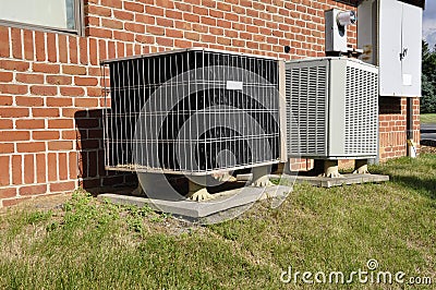 Central air conditioning unit Stock Photo