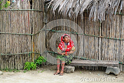 Central America, Panama, traditional Kuna people Editorial Stock Photo