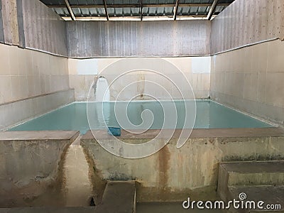 2019 Central-Asia, Tajikistan, Garm Chashma Hot Spring Bath Stock Photo