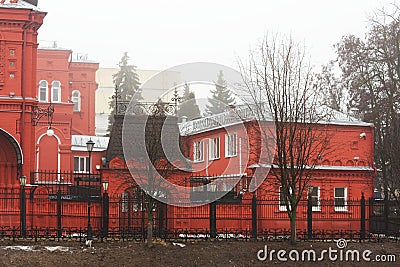 Central bank red brick building in Orel, Russia Stock Photo