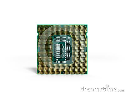 Central Computer Processors CPU High resolution 3d render Stock Photo