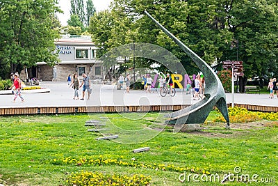 Central entrance of Sea Garden in Varna, Bulgaria Editorial Stock Photo