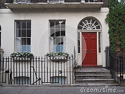 Central London townhouse Stock Photo