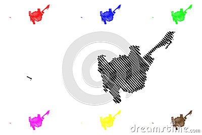 Central Luzon map vector Vector Illustration