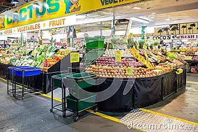 Central Market in Adelaide, South Australia Editorial Stock Photo