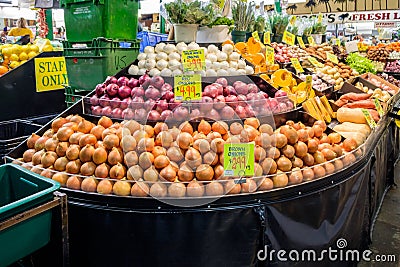 Central Market in Adelaide, South Australia Editorial Stock Photo