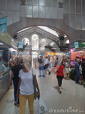 Central market valencia shopping food bying Editorial Stock Photo