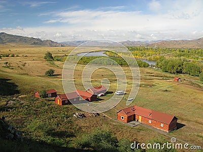 Central Mongolia landscape, Selenge river Stock Photo