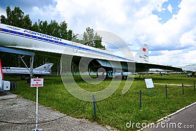 06.16.2022 Central Museum of the Air Force at the Air Force Academy, Monino, Moscow region passenger supersonic airliner Editorial Stock Photo