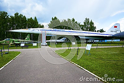 06.16.2022 Central Museum of the Air Force at the Air Force Academy, Monino, Moscow region passenger supersonic airliner Editorial Stock Photo