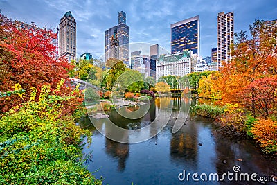 Central Park Autumn Stock Photo