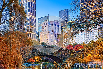 Central Park Autumn Stock Photo