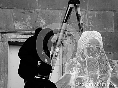 Central Park Conservancy Ice Festival 2017 1 Editorial Stock Photo