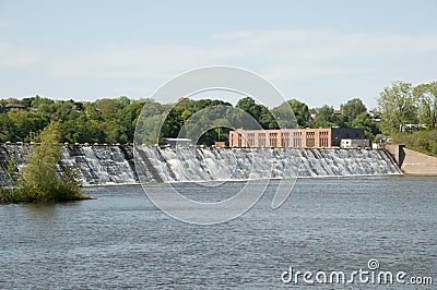 Central Power Station of Prairies River - Montreal - Canada Stock Photo