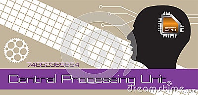 Central processing unit Vector Illustration