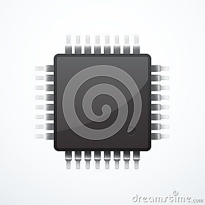 Central processing unit Vector Illustration