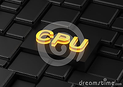 Central processing unit CPU Stock Photo