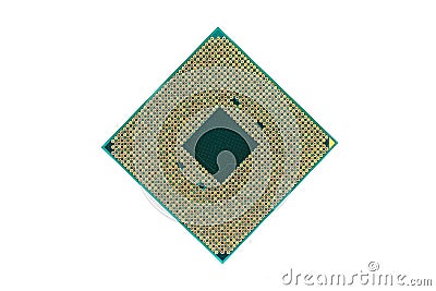 Central processing unit, CPU isolated on white background. Stock Photo