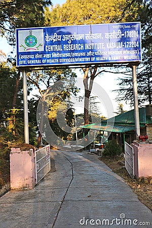 Central Research Institute CRI, Kasauli Editorial Stock Photo
