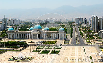 Central square. Ashkhabad Stock Photo