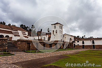 Central Square with a bell tower Stock Photo