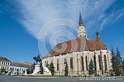 Central square, Cluj Napoca, Romania Stock Photo