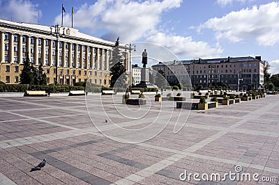 Central square of Penza, Russia Editorial Stock Photo