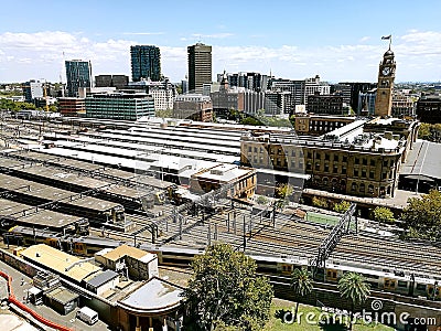 Central Station View @ Sydney City Editorial Stock Photo