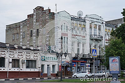 On the Central street of the city of Ulyanovsk Editorial Stock Photo