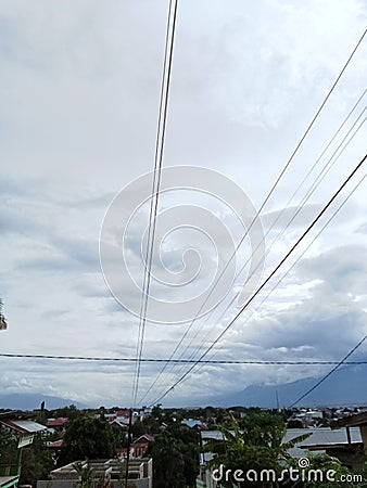 Central Sulawesi cloud home cable Stock Photo