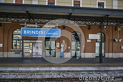 Central train station of brindisi Editorial Stock Photo