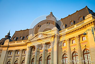 Central University Library of Bucharest, Carol I Editorial Stock Photo