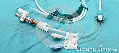 Central venous catheter Stock Photo