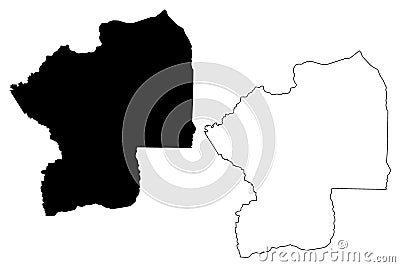 Centrale Region Togolese Republic, Regions of Togo map vector illustration, scribble sketch Centrale map Vector Illustration