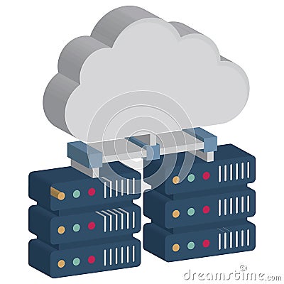 Centralized database vector icon which can easily modify or edit Vector Illustration