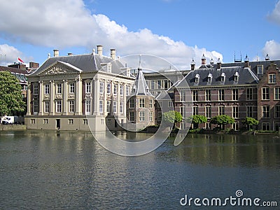 Centre of dutch politics- Hofvijver Stock Photo