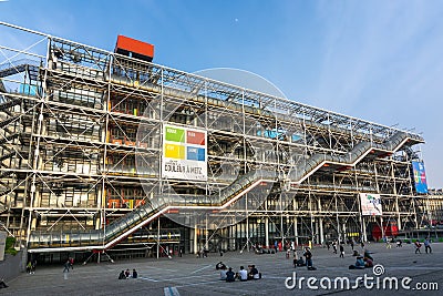 Centre Georges Pompidou in Paris, France Editorial Stock Photo